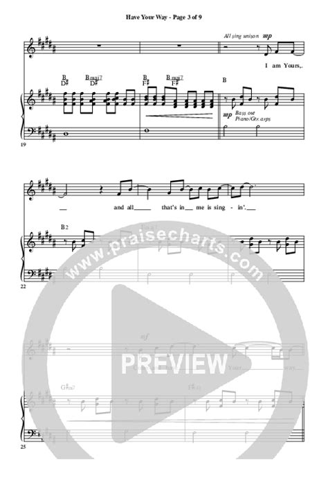 have your way sheet music pdf highlands worship praisecharts