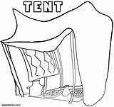 Tent Coloring Pages Camping Drawing Printable Getdrawings Getcolorings sketch template