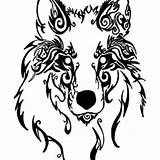 Wolf Tribal Drawing Tattoo Alpha Tattoos Head Drawings Beautiful Celtic Lobo Askideas sketch template