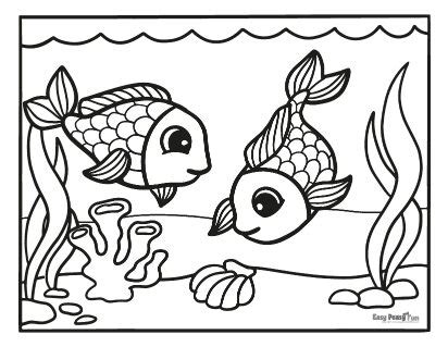 fish coloring pages  printable sheets easy peasy  fun
