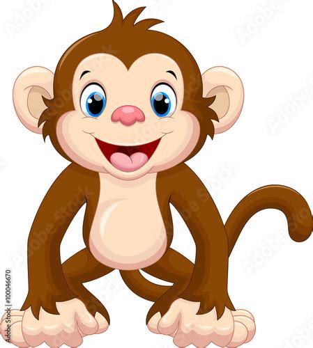 cute monkey cartoon buy  stock vector  explore similar vectors