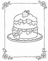 Strawberry Coloring Pages Shortcake Cake Printable Girls Short Print Bolo Para Colorir Cartoon Book Clip Kids Food Color Desenho Pintar sketch template