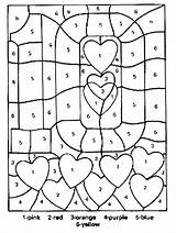 Coloring Number Color Pages Numbers Printable Kids Valentine Sheets Printables Print Worksheets Kindergarten Hearts Adult Valentines Heart Activities Preschool Colour sketch template
