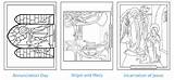 Coloring Pages Rosary Mysteries Beautiful Annunciation Joyful Each Glorious Saintanneshelper sketch template