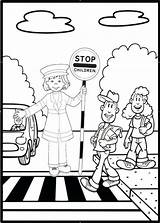 Safety Road Coloring Traffic Pages Preschool Drawing Stop Kids Activities Rules Signs Children Colouring Light Printable Worksheets Bus Pedestrian Week sketch template
