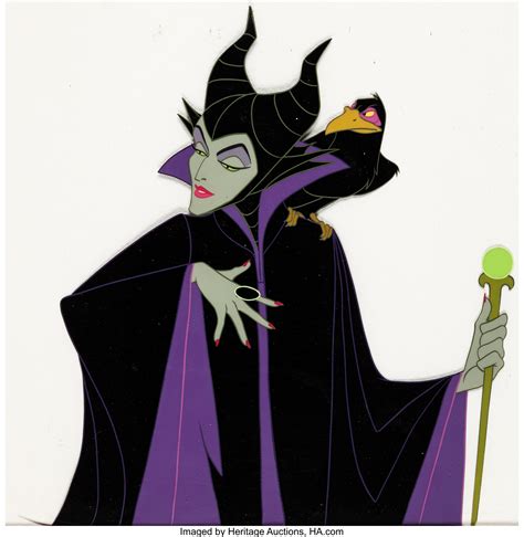 Sleeping Beauty Maleficent And Diablo Production Cel Walt Disney