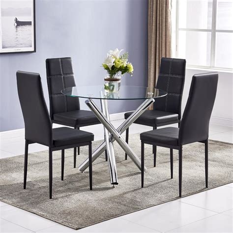 winado  piece  dining table set modern kitchen table  chairs
