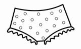 Coloring Dotted Panties Underwear Vector Panty sketch template