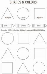 Worksheets Printable Shapes Kindergarten Preschool Colors Color Matching Printablee sketch template