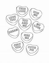 Coloring Hearts Valentine Pages Valentines Candy Heart Printable Color Conversation Printables Sheets Colouring Make Makeandtakes Clipart Print Kids Happy Sweethearts sketch template
