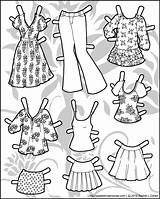 Paper Doll Clothes Summer Coloring Pages Clothing Mannequin Dolls Ms Color Printable Paperthinpersonas Click Match Mix Getcolorings Pdf Dpi sketch template
