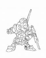 Gundam Coloring Legends sketch template