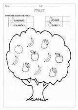 Count Color Fruit Worksheet Numbers Apple Banana Pear Counting Worksheets Orange Fruits Activity Use sketch template