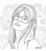 Coloring Coloriages Filles sketch template
