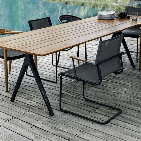 gloster split teak dining table luxury outdoor living