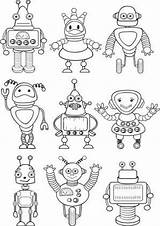 Robot Tulamama sketch template
