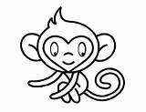 Monkey Cute Coloring Face Pages Clipartmag Drawing Getcolorings Color Cartoon sketch template