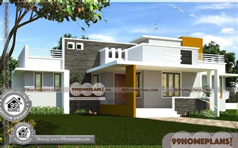 single floor house front design  kerala contemporary house plans