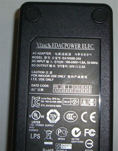 edacpower elec edac eab    ac adapter eab inklnetzkabel  ebay