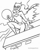 Coloring Batman Pages Batgirl Back sketch template