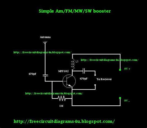 circuit diagrams  simple amfmswmw booster circuit