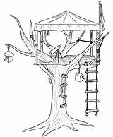 Coloring Tree Pages House Treehouse Kids Printable Colouring Getcolorings Color Bestcoloringpagesforkids sketch template