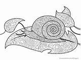 Mandala Snail sketch template