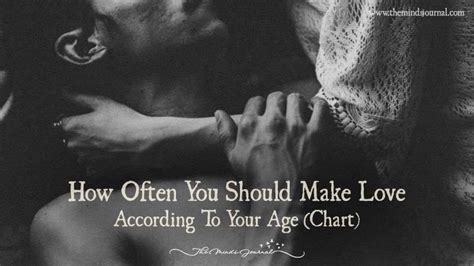 how often you should make love according to your age chart the minds journal