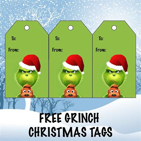 awesome  printable grinch gift tags
