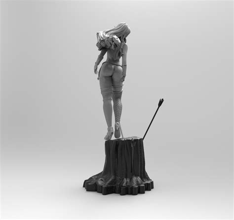 A801 Female Character Design The Sexy Archer Statue Stl 3d Model D