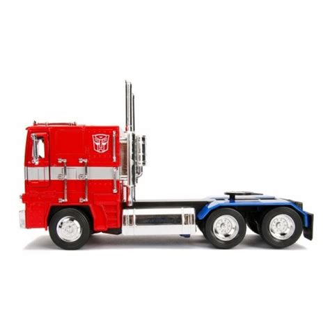 Jada 1 24 Transformers G1 Optimus Prime Freightliner Fl86 Diecast Truck