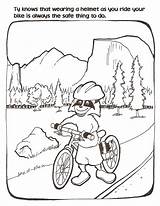 Coloring Safety Pages Safe Bicycle Bike Popular Coloringhome sketch template