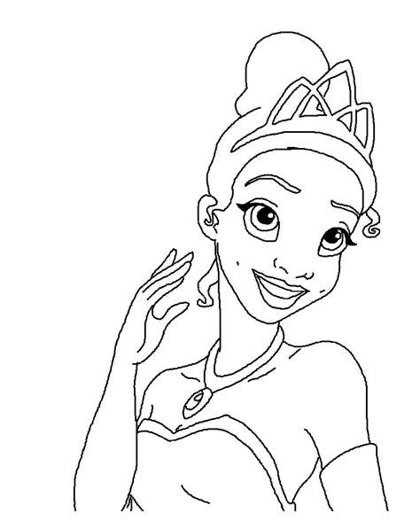 princess tiana   charming  attractive beautiful coloring pages