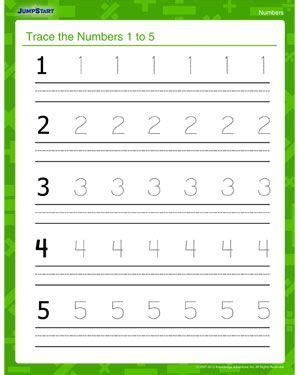 numbers   worksheets trace  numbers     counting