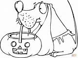 Halloween Coloring Pages Dog Basket Pumpkin Jack Lantern Holds Printable Color Sheet Book sketch template