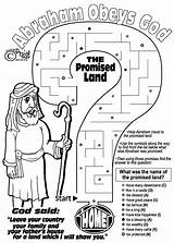 Bible Isaac Worksheets Maze Rebekah Promised Abrah Mazes Uložené Travels sketch template