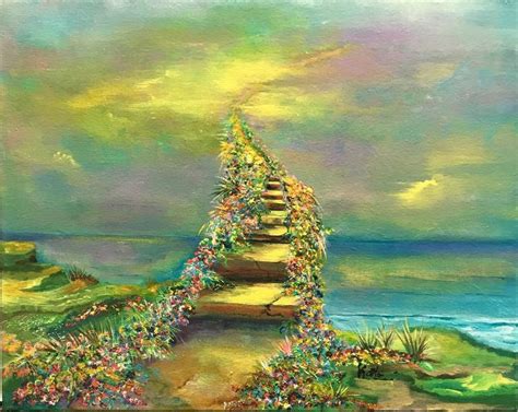 Stairway To Heaven Painting By Kathy Linden Saatchi Art