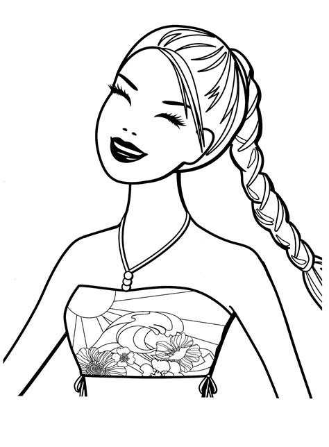 barbie coloring pages  printable customize  print