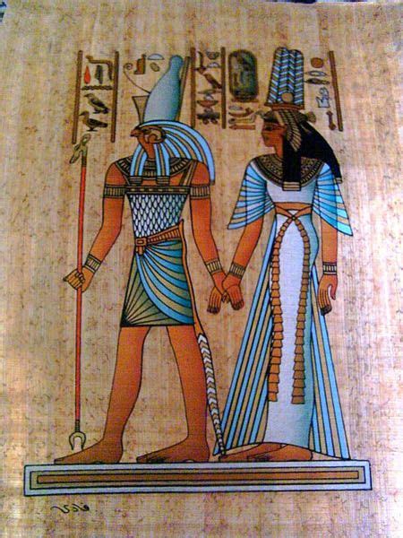 Horus And Nefertari Papyrus Painting History Black