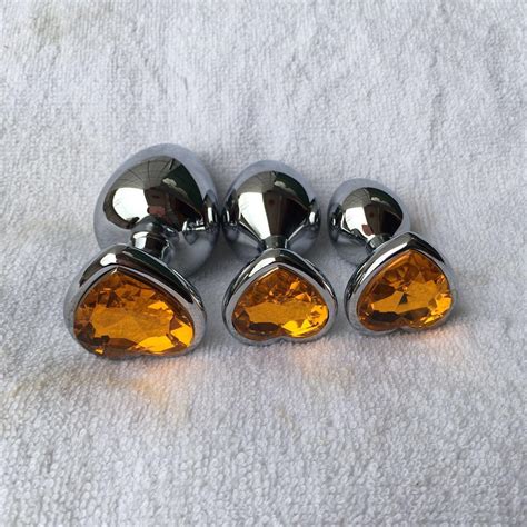 heart base button metal butt plug anal plug sex products