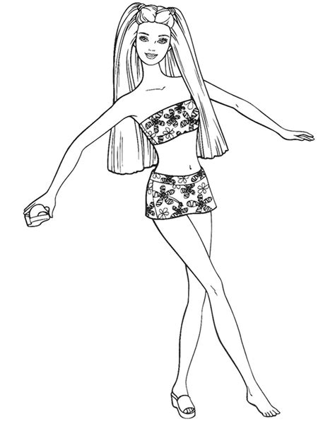 happy barbie doll coloring pages  kids coloring pages  kids