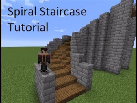 easy minecraft builds curvedspiral staircase tutorial  wide youtube