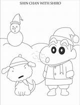 Shinchan Coloring sketch template