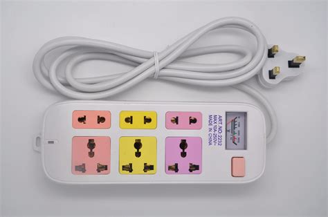 movable multi function colorful extension electrical multiple plug socket china extension