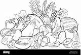 Colorear Frutta Frutas Verduras Verdura Nero Frutos Libro Abarrotes Getdrawings Aliment Swarthy Vitamines Legumes Grupo Caricatura Hortícolas Invernale Ilustração Tomates sketch template