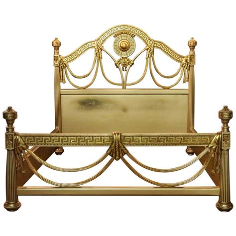 bed carved  versace style poliment gold high quality  stdibs versace bed frame versace