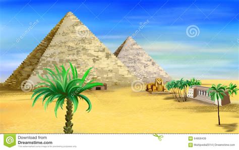 Egyptian Pyramids Stock Illustration Illustration Of