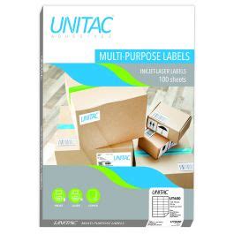 unitac  multi purpose labels   pack   sheets hifi corporation