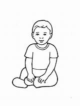 Boy Baby Coloring Pages Sitting Lds Floor Brother Symbols Library Inclined Primarily Illustration Nursery Primary sketch template