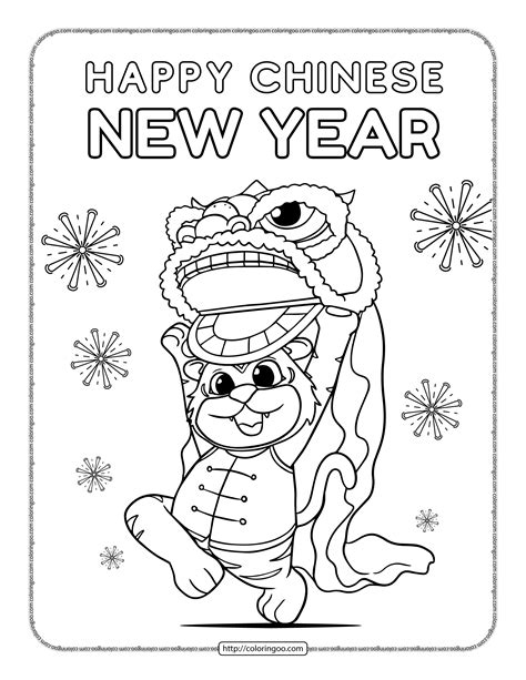 happy chinese  year coloring pages